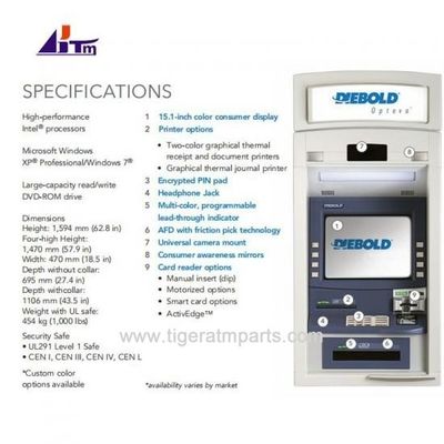 ชิ้นส่วนเครื่อง ATM Diebold Opteva 562 โมดูลเต็มรูปแบบ อะไหล่